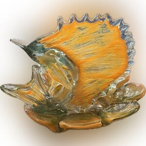 Vtg Murano Handblown Art Glass Sailfish Marlin